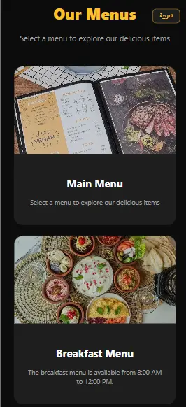 MeCloudy Customer Mobile Menu